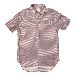 Billy Reid Short Sleeve Button Up Plaid Shirt